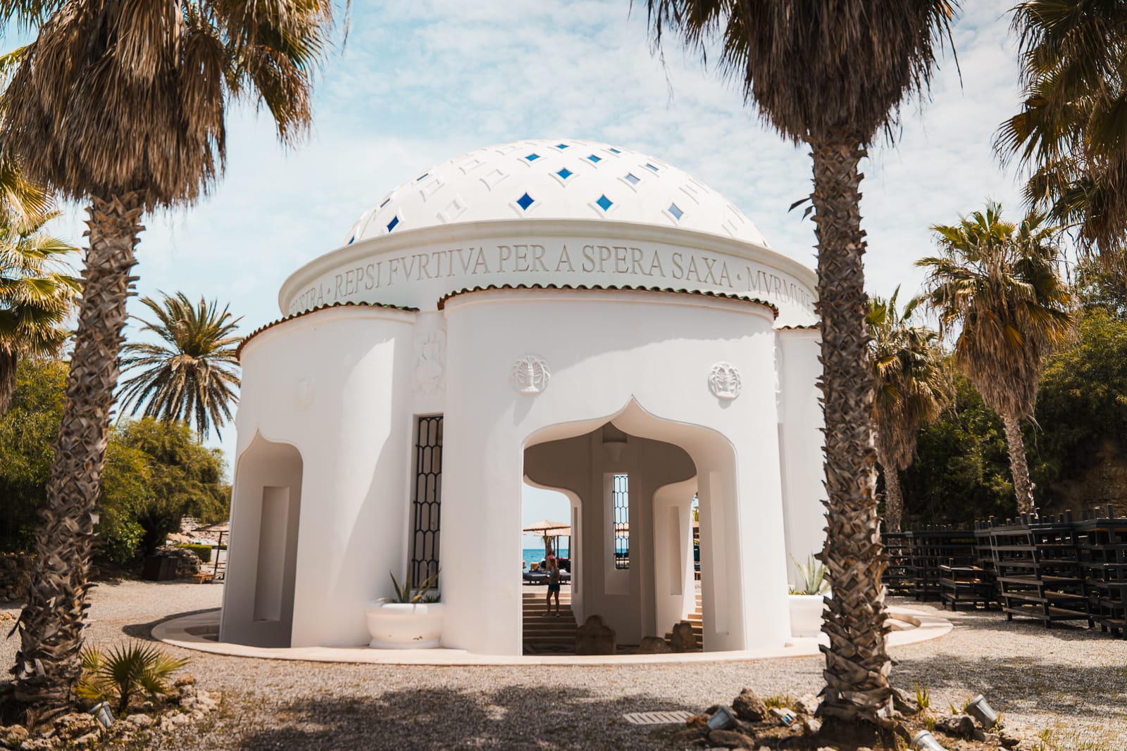 white dome building at Kalithea Springs, Rhodes