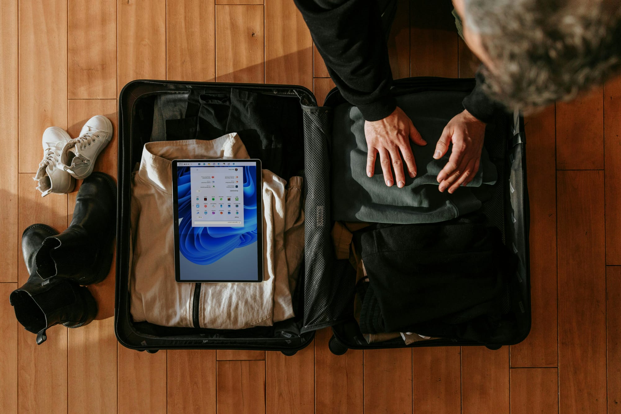 packing suitcase