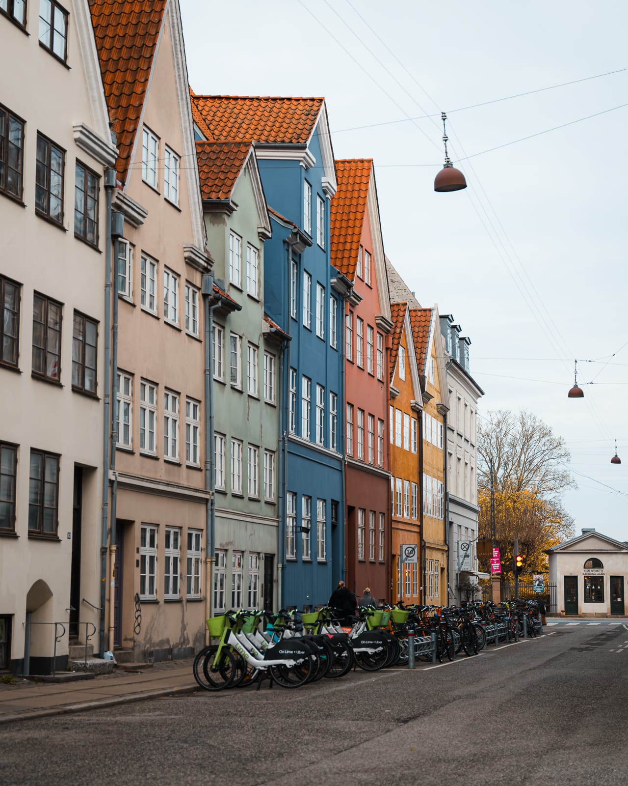 pastel coloured houses in copenhagen